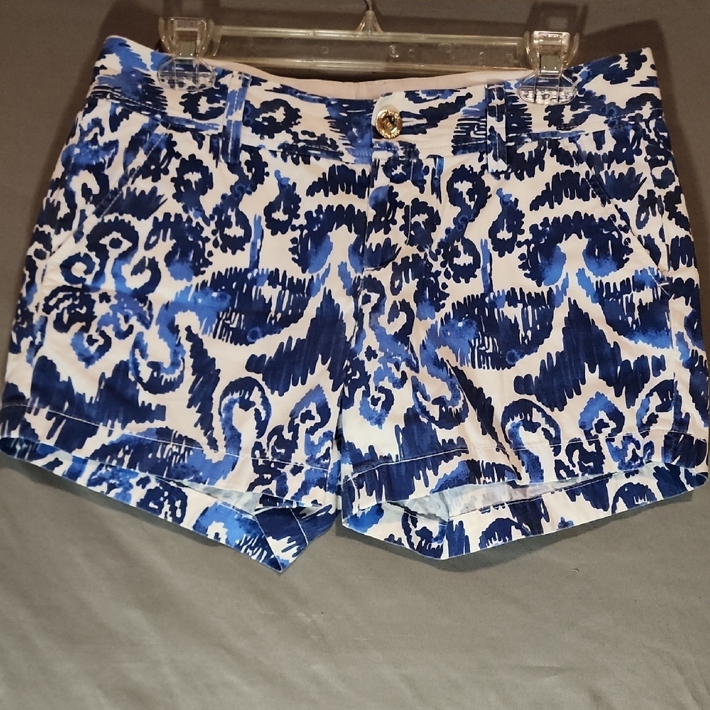 Lilly Pulitzer Navy and White Women's Bermudas